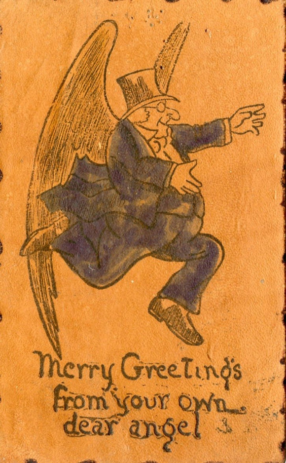 Merry Greetings From Your Own Dear Angel, Leather - Carey's Emporium
