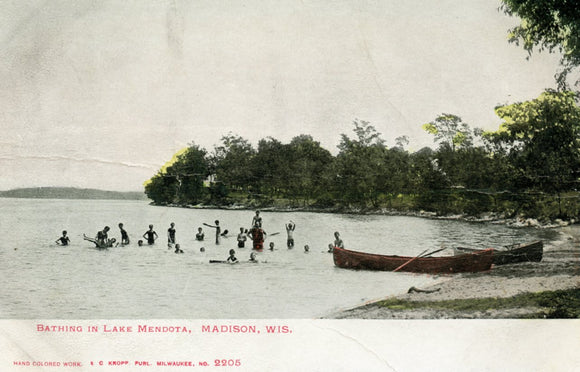Bathing in Lake Mendota, Madison, WI - Carey's Emporium