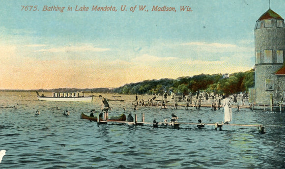 Bathing in Lake Mendota, U. of W., Madison, WI - Carey's Emporium