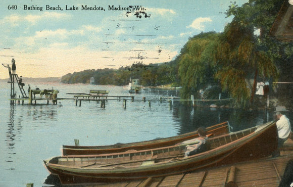 Bathing Beach, Lake Mendota, Madison, WI - Carey's Emporium