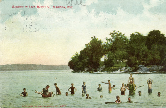 Bathing in Lake Mendota, Madison, WI - Carey's Emporium