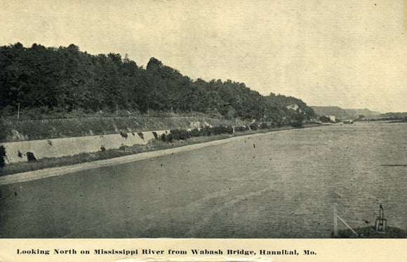 Looking North on Mississippi River from Wabash Bridge, Hannibal, MO - Carey's Emporium