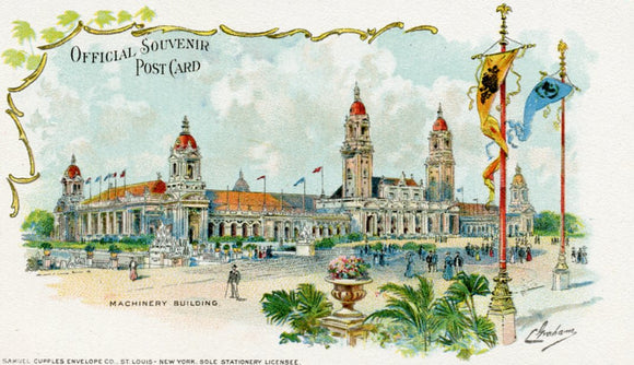 Official Souvenir Postcard, Machinery Building World's Fair, St. Louis, 1904 - Carey's Emporium