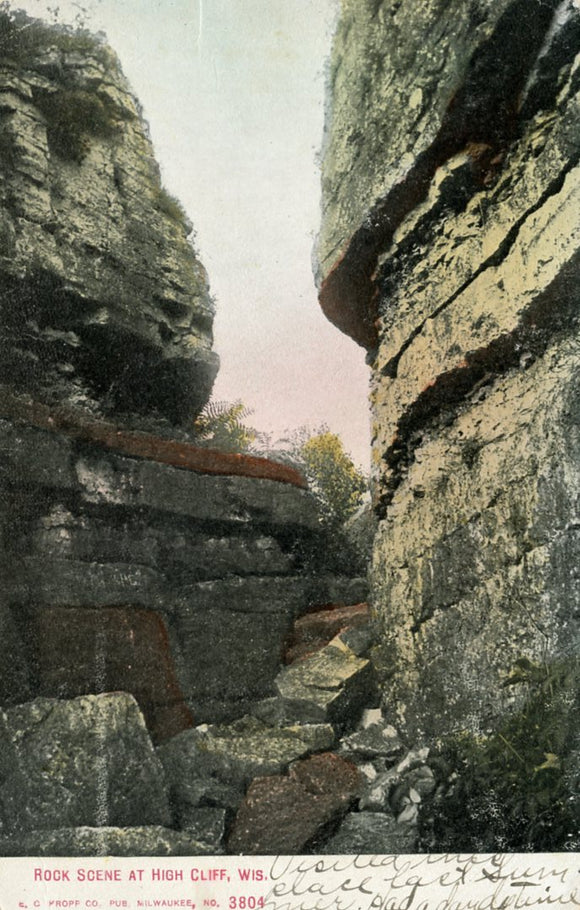 Rock Scene, High Cliff State Park, WI - Carey's Emporium