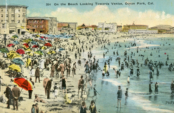 On the Beach Looking Towards Venice, Ocean Park, CA - Carey's Emporium