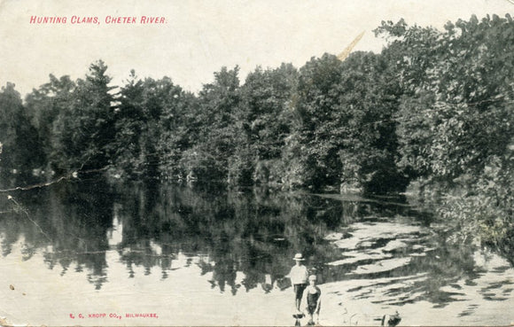 Hunting Clams, Chetek River, Chetek, WI - Carey's Emporium