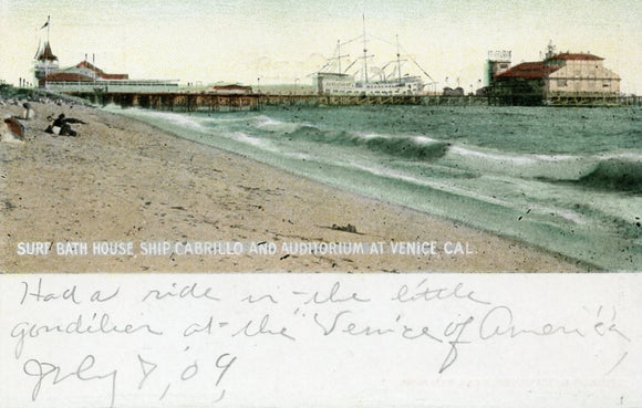 Surf Bath House, Ship Cabrillo and Auditorium, Venice, CA - Carey's Emporium