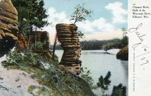 Chimney Rock, Dells of the Wisconsin River, Kilbourn, WI - Carey's Emporium