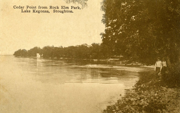 Cedar Point from Rock Elm Park, Lake Kegonsa, Stoughton, WI - Carey's Emporium