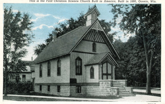 This is the first Christian Science Church Built in America, Built in 1886, Oconto, WI - Carey's Emporium