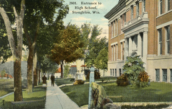 Entrance to High School, Stoughton, WI - Carey's Emporium