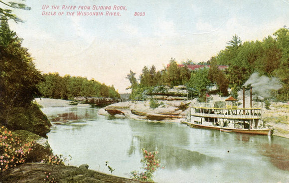 Up the River from Sliding Rock, Dells of the Wisconsin River, WI - Carey's Emporium