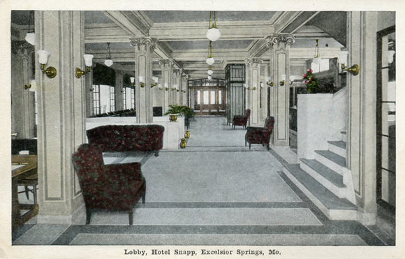 Lobby, Hotel Snapp, Excelsior Springs, MO - Carey's Emporium