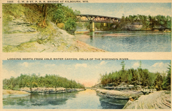C. M. and St. P. R. R. Bridge at Kilbourn, WI - Carey's Emporium