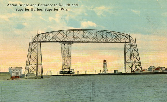 Aerial Bridge and Entrance to Duluth and Superior Harbor, Superior, WI - Carey's Emporium