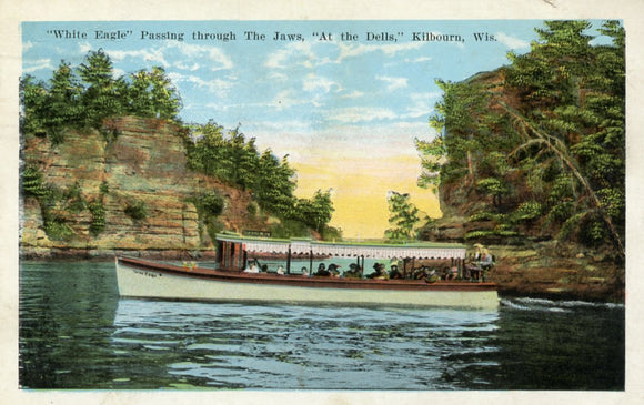 White Eagle Passing through The Jaws, At the Dells, Kilbourn, WI - Carey's Emporium