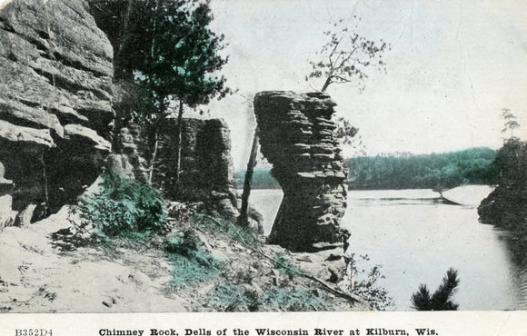Chimney Rock, Dells of the Wisconsin River at Kilburn, WI - Carey's Emporium