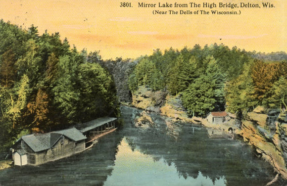 Mirror Lake from The High Bridge, Delton, WI - Carey's Emporium