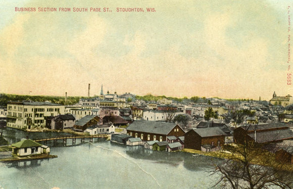 Business Section from South Page St., Stoughton, WI - Carey's Emporium