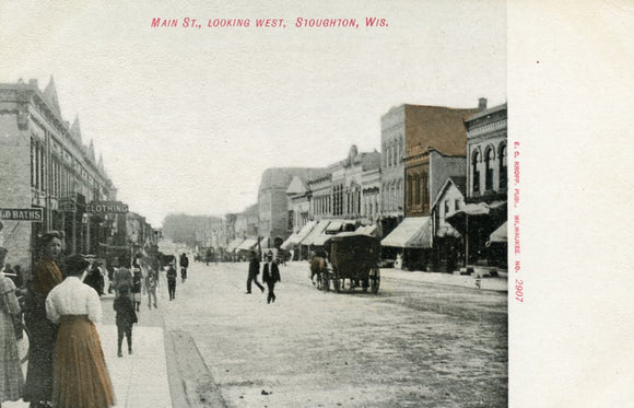 Main St., Looking West, Stoughton, WI - Carey's Emporium