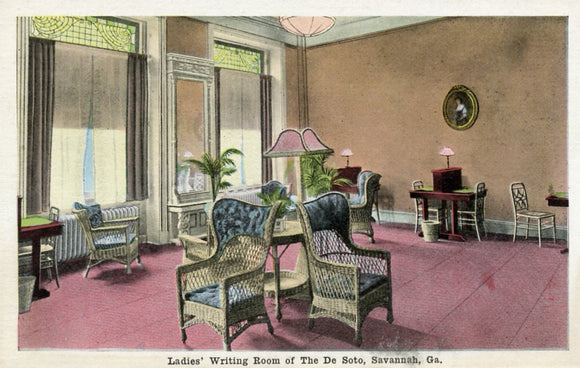 Ladies' Writing Room of The De Soto, Savannah, GA - Carey's Emporium