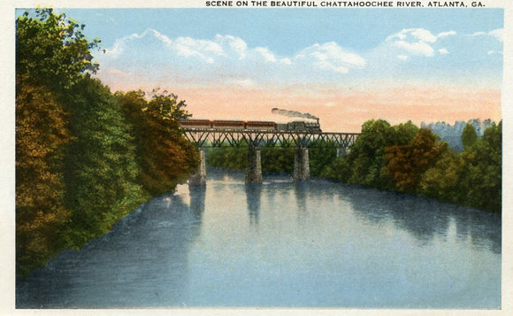 Scene on the Beautiful Chattahoochee River, Atlanta, GA - Carey's Emporium