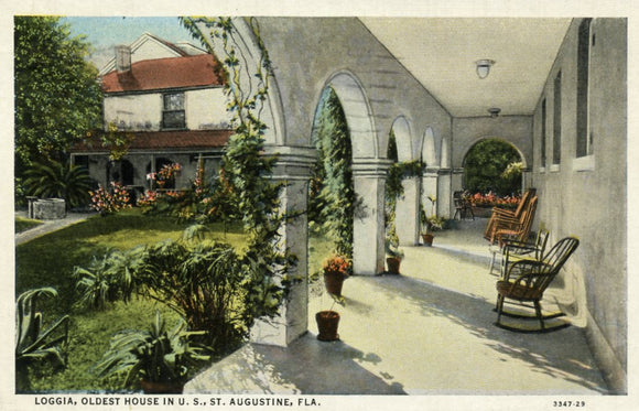Loggia, Oldest House in U. S., St. Augustine, FL - Carey's Emporium