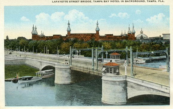 Lafayette Street Bridge, Tampa Bay Hotel in Background, Tampa, FL - Carey's Emporium