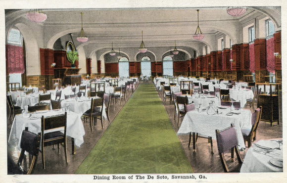 Dining Room of The De Soto, Savannah, GA - Carey's Emporium