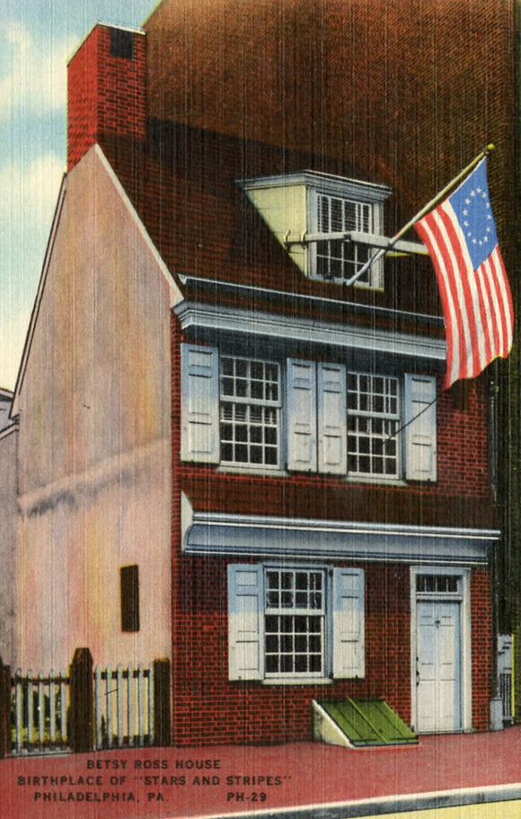 Betsy Ross House, Birthplace of Stars and Stripes, Philadelphia, PA - Carey's Emporium