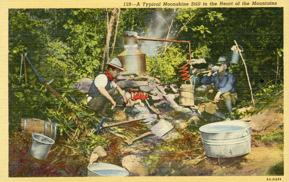 A Typical Moonshine Still in the Heart of the Mountains, NC - Carey's Emporium