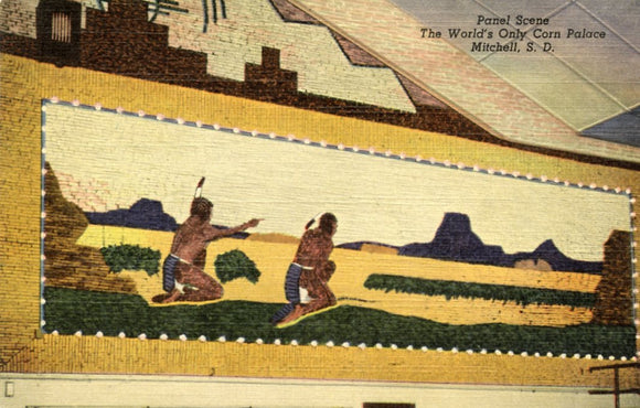 Panel Scene, The World's Only Corn Palace, Mitchell, SD - Carey's Emporium