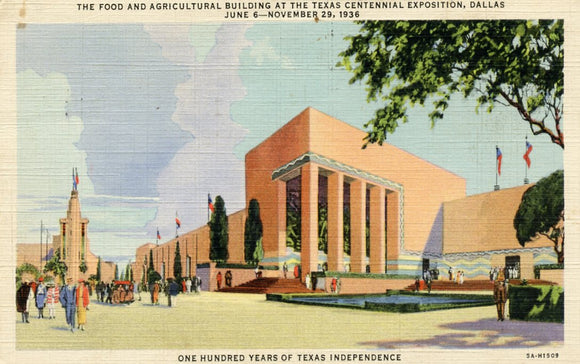 Food and Agricultural Building at the Texas Centennial Exposition, June 6 - November 29, 1936, Dallas, TX - Carey's Emporium