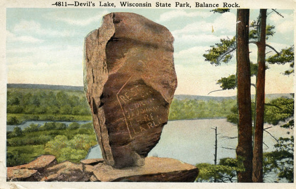 Balance Rock, Devil's Lake, Wisconsin State Park - Carey's Emporium
