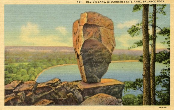 Balance Rock, Devil's Lake, Wisconsin State Park - Carey's Emporium