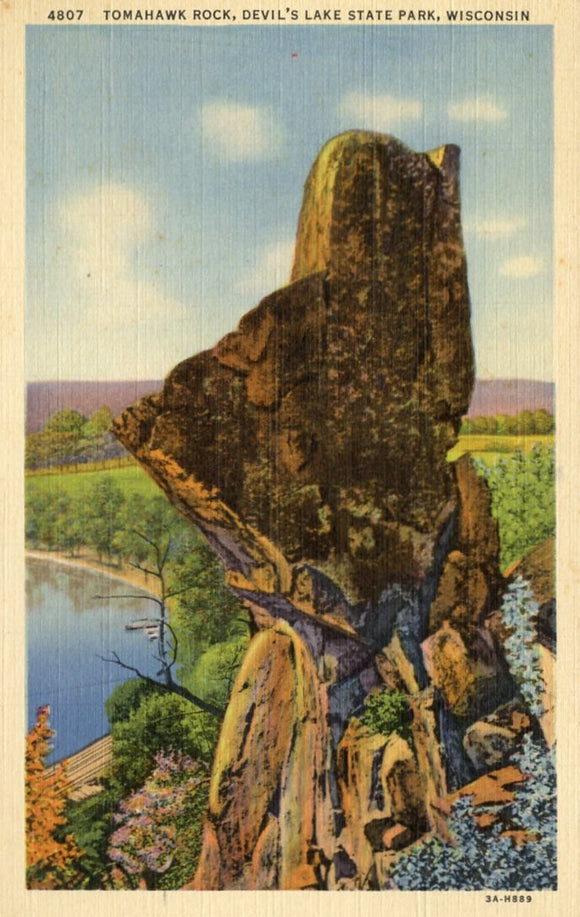 Tomahawk Rock, Devil's Lake State Park, WI - Carey's Emporium
