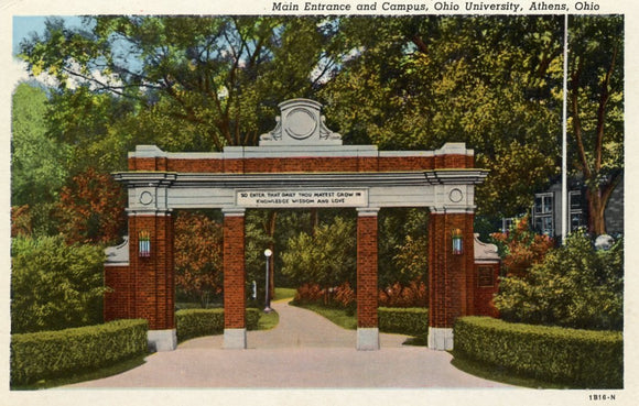 Main Entrance and Campus, Ohio University, Athens, OH - Carey's Emporium
