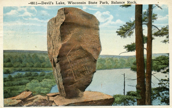 Balance Rock, Devil's Lake, Wisconsin State Park - Carey's Emporium
