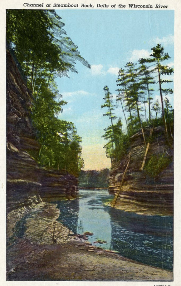 Channel at Steamboat Rock, Dells of the Wisconsin River, WI - Carey's Emporium