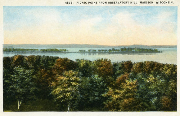Picnic Point from Observatory Hill, Madison, WI - Carey's Emporium