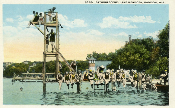 Bathing Scene, Lake Mendota, Madison, WI - Carey's Emporium