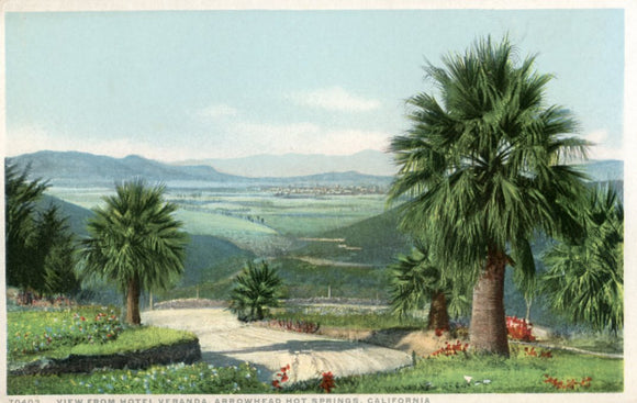 View from Hotel Veranda, Arrowhead Hot Springs, CA - Carey's Emporium