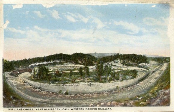Williams Circle, Near Blairsden, CA, Western Pacific Railway - Carey's Emporium