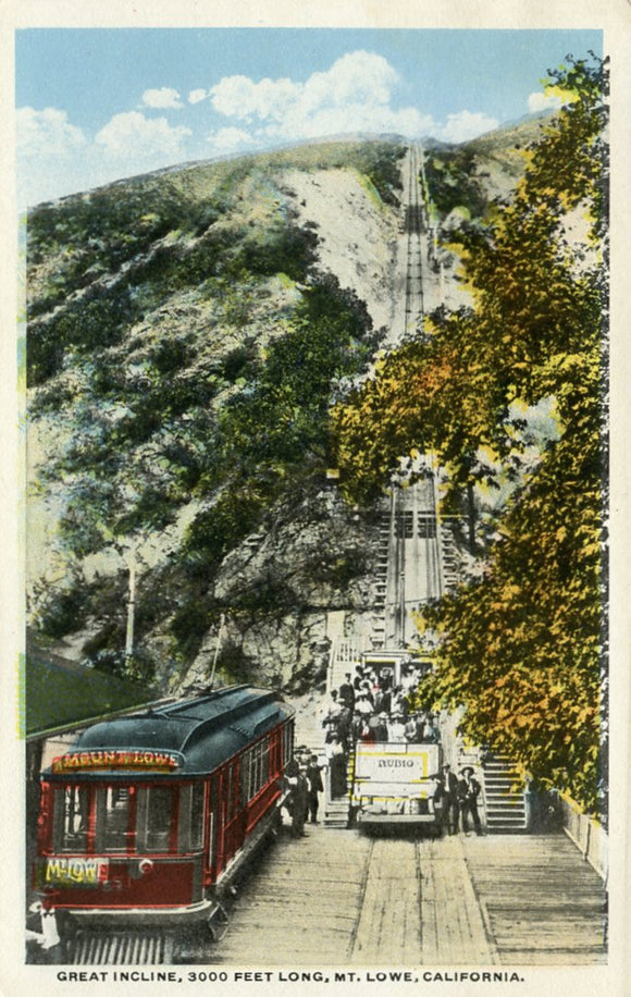 Great Incline, 3000 Feet Long, Mt. Lowe, CA - Carey's Emporium