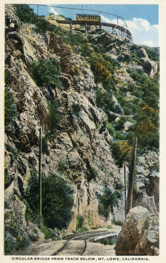Circular Bridge from Track Below, Mt. Lowe, CA - Carey's Emporium