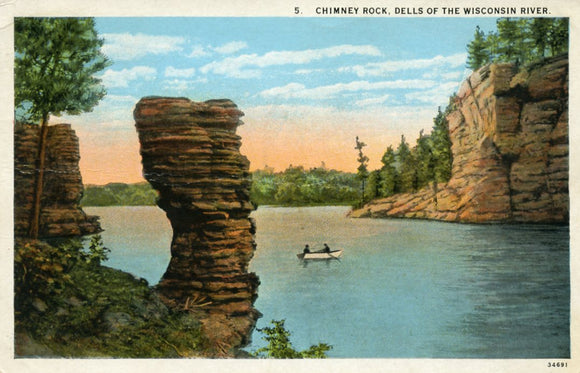 Chimney Rock, Dells of the Wisconsin River, WI - Carey's Emporium