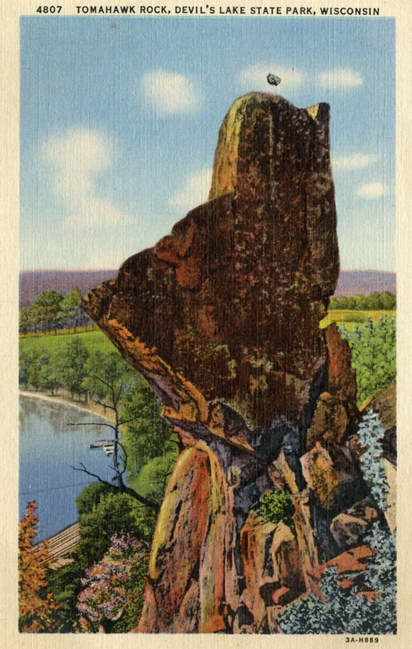 Tomahawk Rock, Devil's Lake State Park, WI - Carey's Emporium