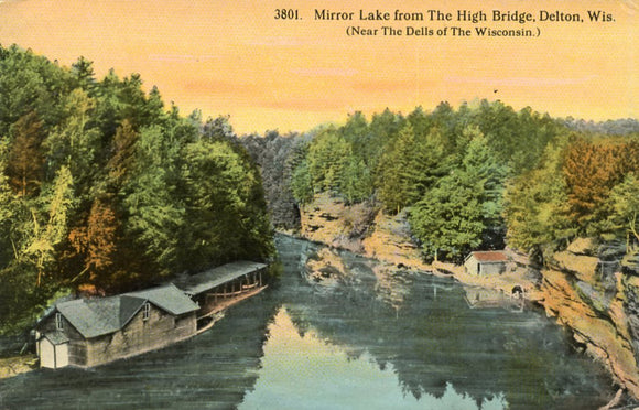 Mirror Lake from The High Bridge, Delton, WI - Carey's Emporium