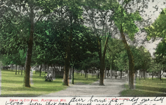 Scene in City Park, Platteville, WI - Carey's Emporium