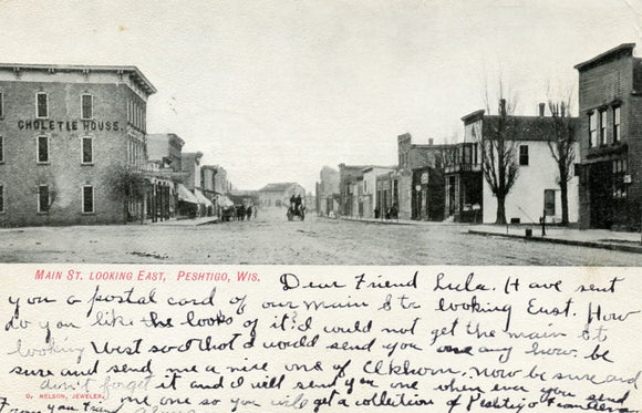 Main St. Looking East, Pestigo, WI - Carey's Emporium